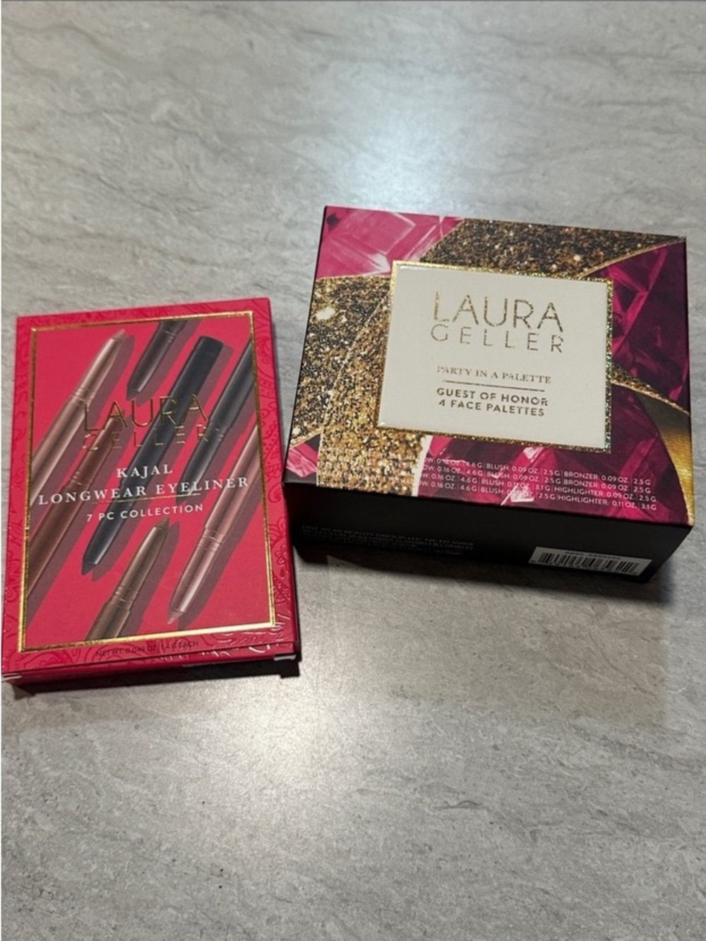 Laura Geller Kajal Longwear Eyeliner & Party In A Palette Duo - Pink and Gold